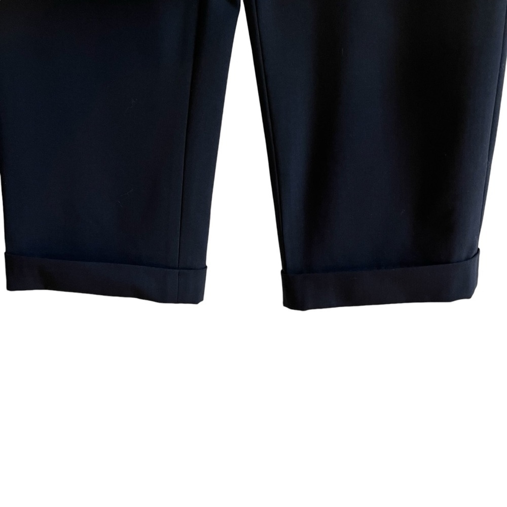 6397 wool cropped cuffed navy trousers size 4 excellent condition - Picture 7 of 15
